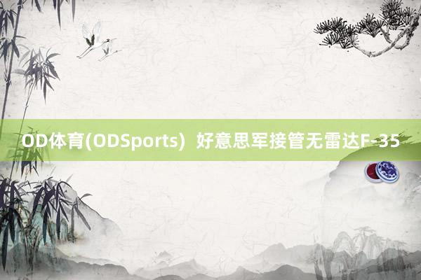 OD体育(ODSports)  好意思军接管无雷达F-35