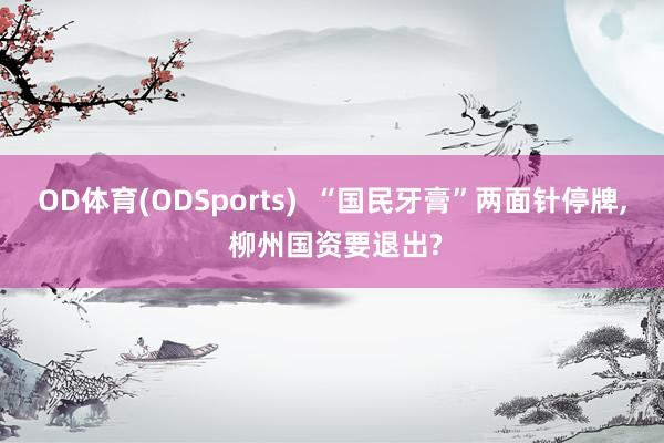 OD体育(ODSports)  “国民牙膏”两面针停牌， 柳州国资要退出?