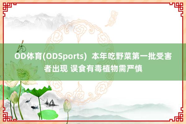 OD体育(ODSports)  本年吃野菜第一批受害者出现 误食有毒植物需严慎