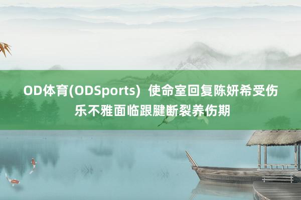 OD体育(ODSports)  使命室回复陈妍希受伤 乐不雅面临跟腱断裂养伤期