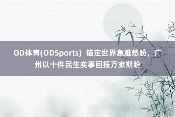 OD体育(ODSports)  锚定世界急难愁盼，广州以十件民生实事回报万家期盼