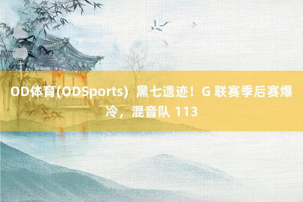 OD体育(ODSports)  黑七遗迹！G 联赛季后赛爆冷，混音队 113
