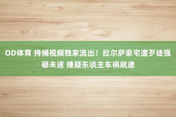 OD体育 持捕视频独家流出！拉尔萨豪宅遭歹徒强砸未遂 嫌疑东谈主车祸就逮
