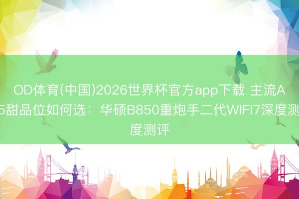 OD体育(中国)2026世界杯官方app下载 主流AM5甜品位如何选:华硕B850重炮手二代WIFI7深度测评