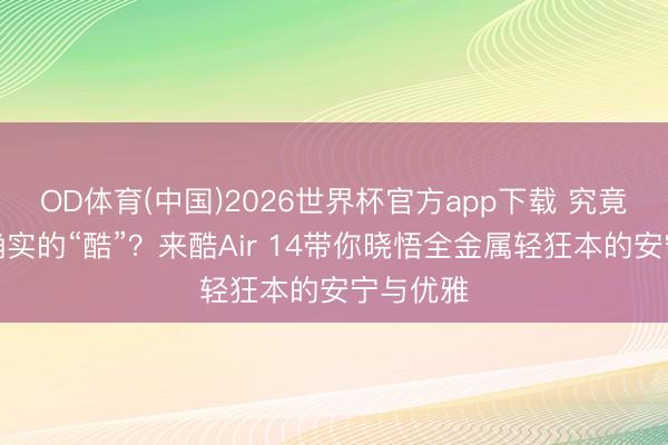 OD体育(中国)2026世界杯官方app下载 究竟什么是确实的“酷”？来酷Air 14带你晓悟全金属轻狂本的安宁与优雅