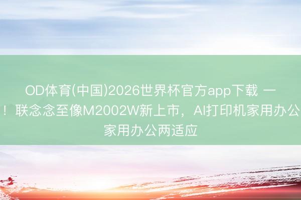 OD体育(中国)2026世界杯官方app下载 一机多用！联念念至像M2002W新上市，AI打印机家用办公两适应