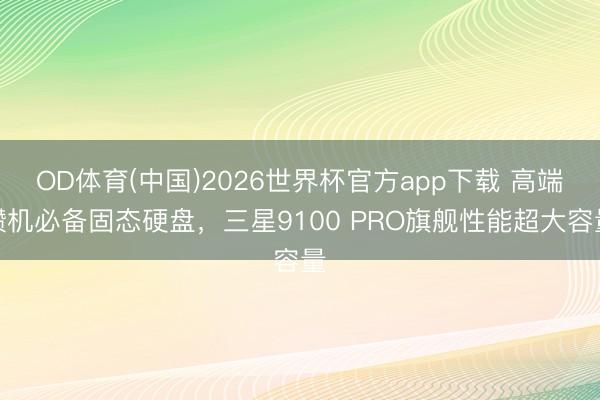 OD体育(中国)2026世界杯官方app下载 高端攒机必备固态硬盘，三星9100 PRO旗舰性能超大容量