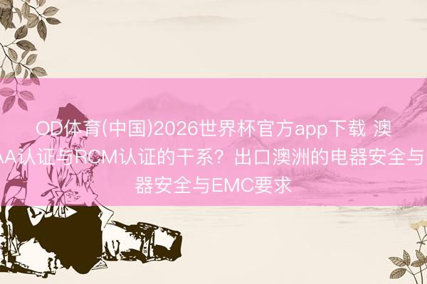 OD体育(中国)2026世界杯官方app下载 澳大利亚SAA认证与RCM认证的干系？出口澳洲的电器安全与EMC要求