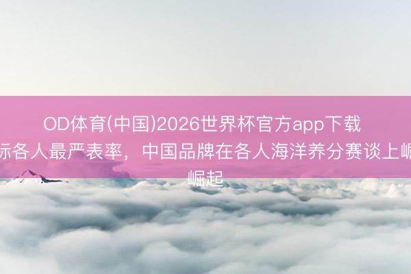 OD体育(中国)2026世界杯官方app下载 对标各人最严表率,中国品牌在各人海洋养分赛谈上崛起
