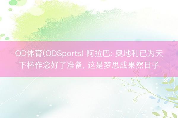OD体育(ODSports) 阿拉巴: 奥地利已为天下杯作念好了准备， 这是梦思成果然日子