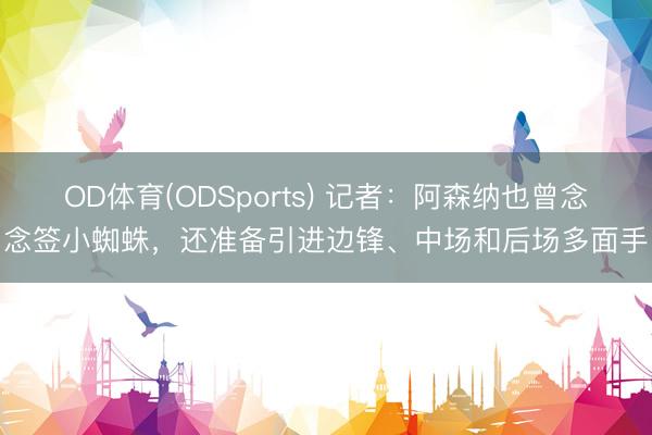 OD体育(ODSports) 记者：阿森纳也曾念念签小蜘蛛，还准备引进边锋、中场和后场多面手