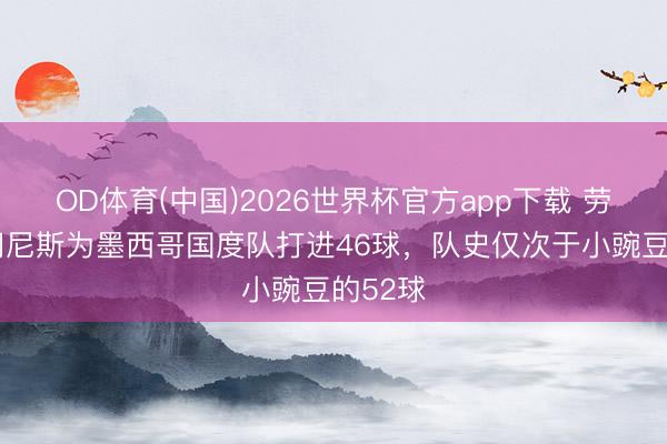 OD体育(中国)2026世界杯官方app下载 劳尔·希门尼斯为墨西哥国度队打进46球，队史仅次于小豌豆的52球