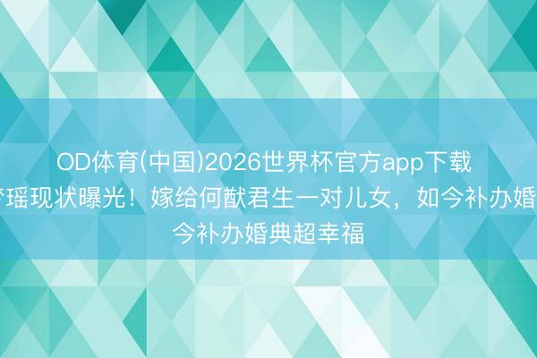 OD体育(中国)2026世界杯官方app下载 37岁奚梦瑶现状曝光！嫁给何猷君生一对儿女，如今补办婚典超幸福