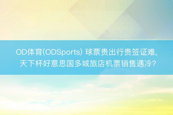 OD体育(ODSports) 球票贵出行贵签证难， 天下杯好意思国多城旅店机票销售遇冷?