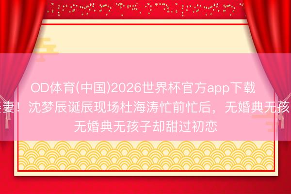 OD体育(中国)2026世界杯官方app下载 九年爱情终娶妻！沈梦辰诞辰现场杜海涛忙前忙后，无婚典无孩子却甜过初恋