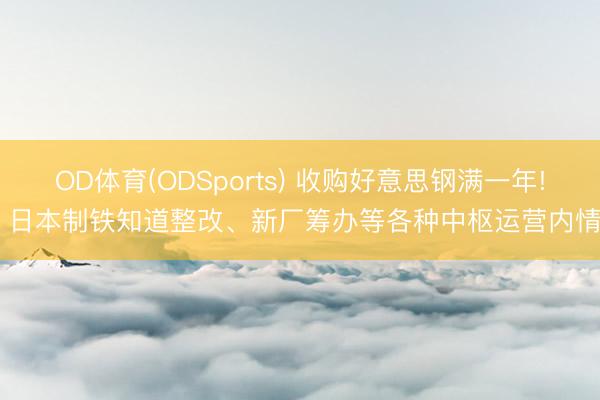 OD体育(ODSports) 收购好意思钢满一年! 日本制铁知道整改、新厂筹办等各种中枢运营内情